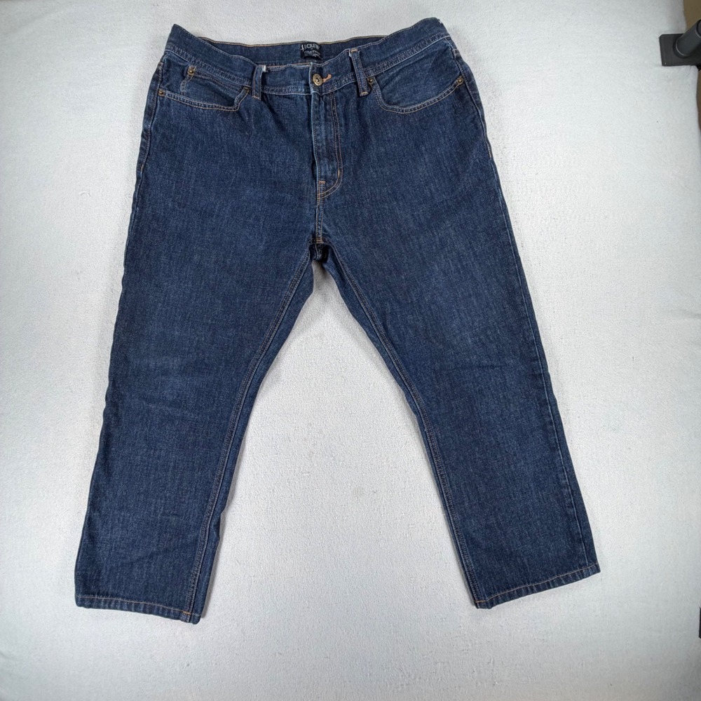 J.Crew The Sutton Men's 36x30 Dark Wash Cotton Jeans Straight Leg Denim Pants